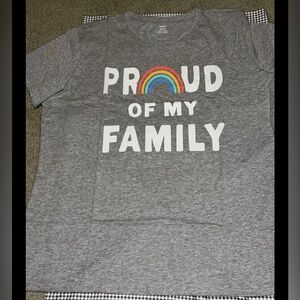 Carter's shirt "Proud Of My Family " Size X Large Adult Men or Women Brand New